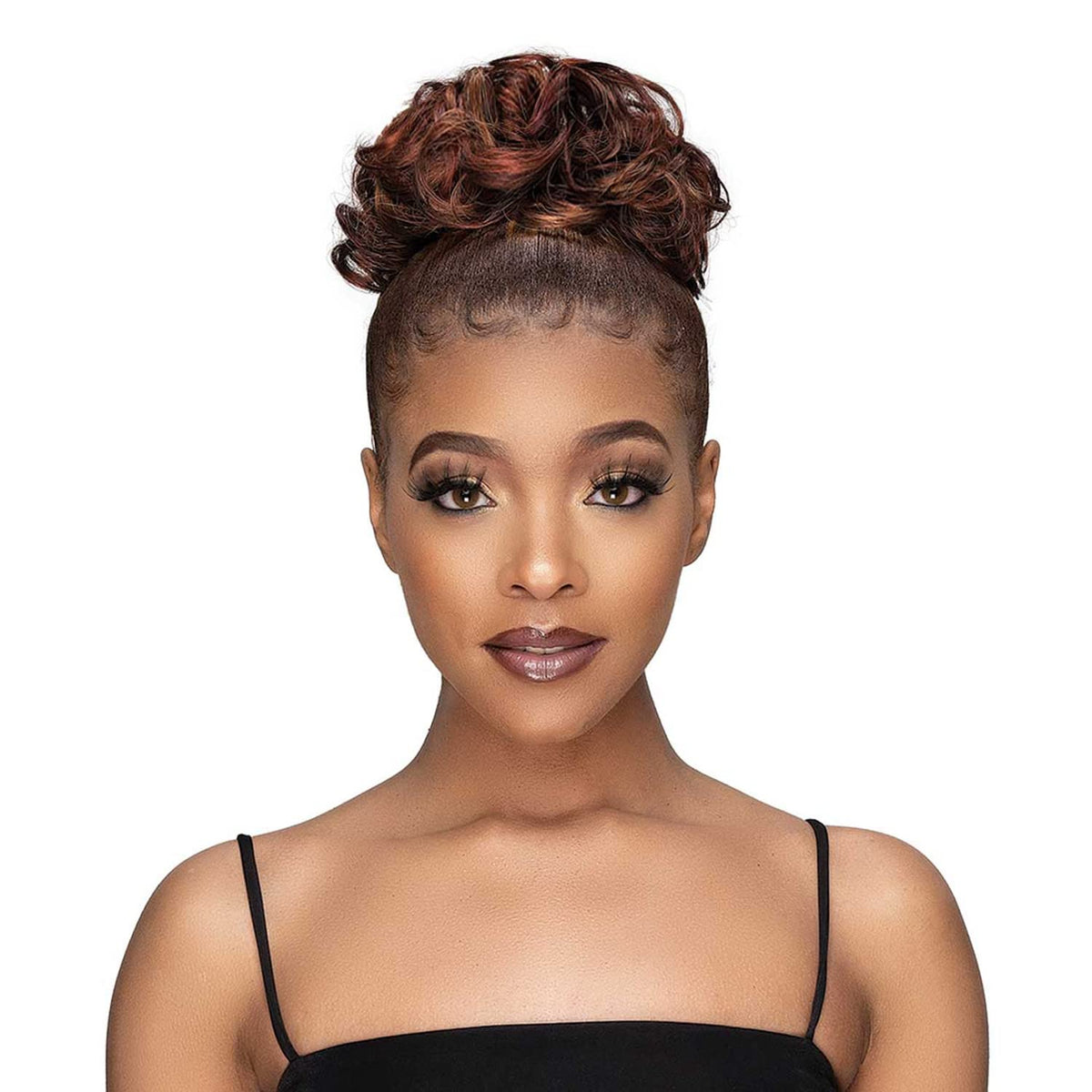 Janet Collection Human Hair Blend Bun Remy Illusion Scrunch - TENDRIL (HONEY BLONDE)