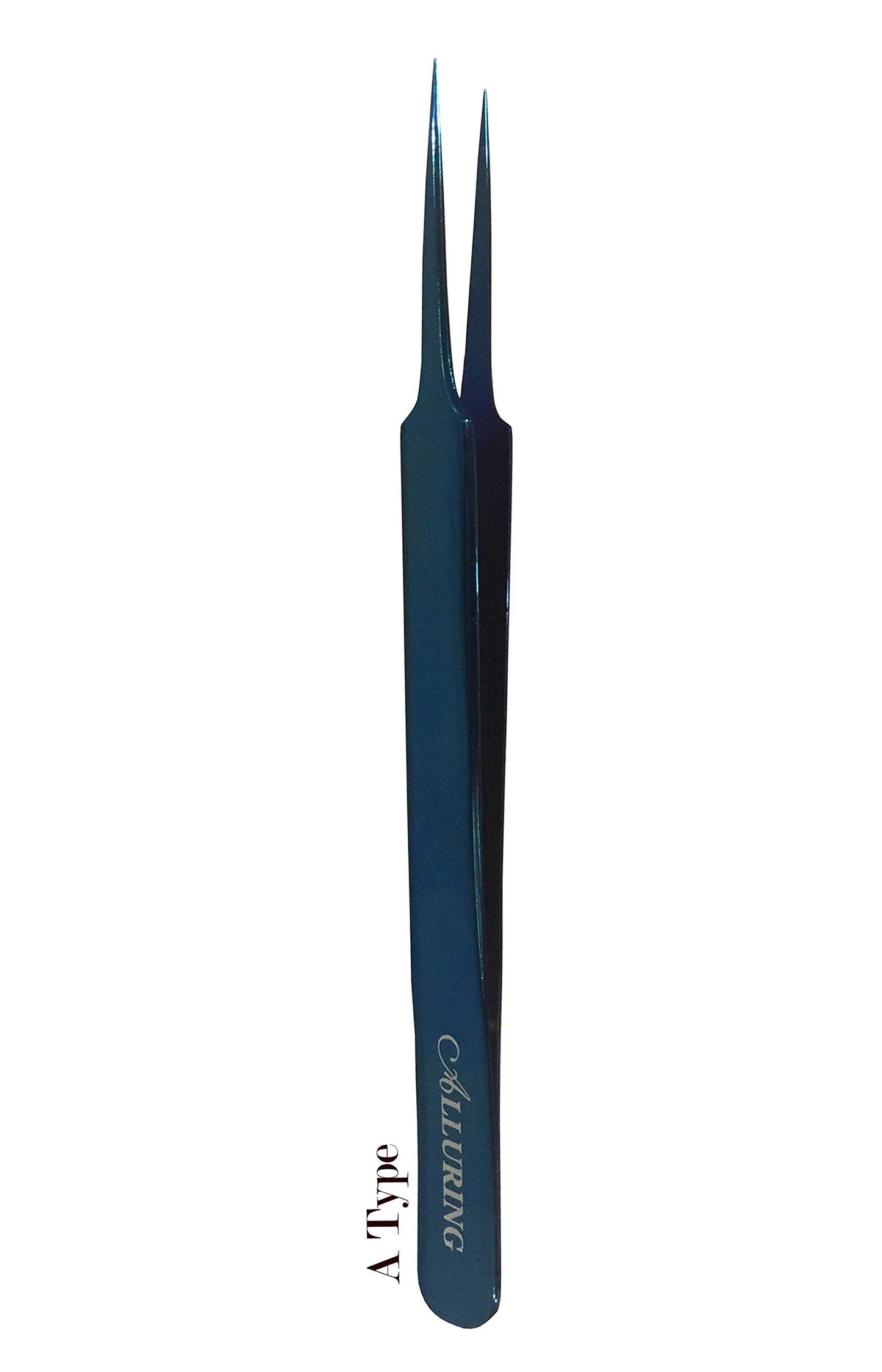 Alluring TITANIUM BLUE Tweezers for Eyelash Extension for Volume Lashes 3D, 5D & 6D lashes - A TYPE STRAIGHT TWEEZERS Beauty and Personal Care Alluring