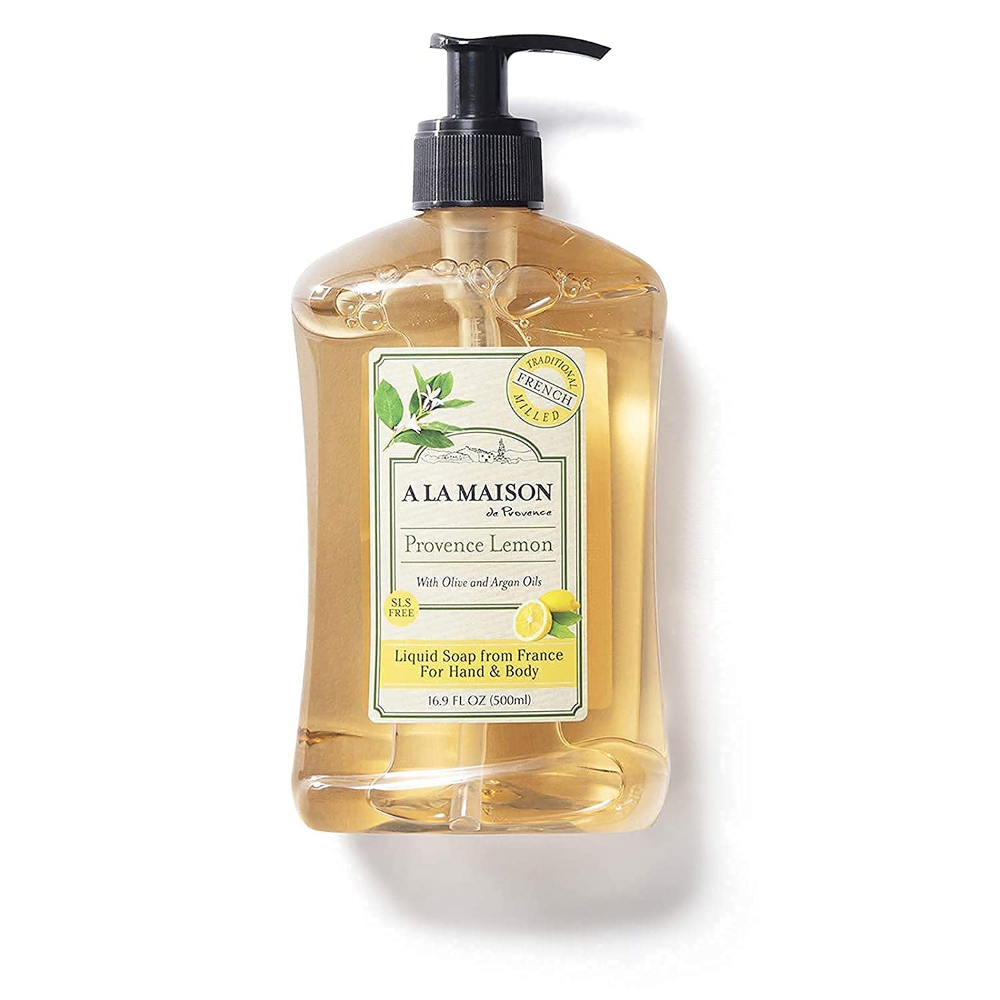 A LA MAISON Provence Lemon Liquid Hand Soap - Triple French Milled Natural Moisturizing Soap (16.9 oz Bottle) Beauty & Personal Care A LA MAISON