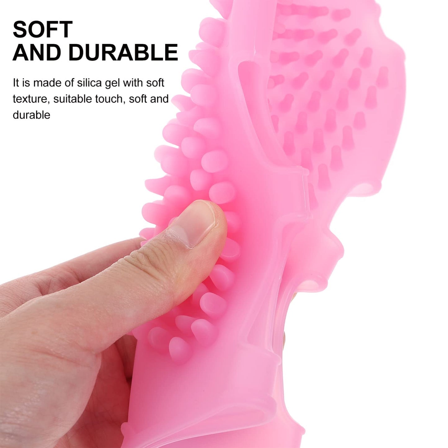 COHEALI 2 Pcs Silicone Massage Glove Bath Massage Brush for Shower Exfoliating Body Scrubber Mitt Soft Hand Fit Design 6.69 X 3.93 X 0.78 in Beauty and Personal Care COHEALI