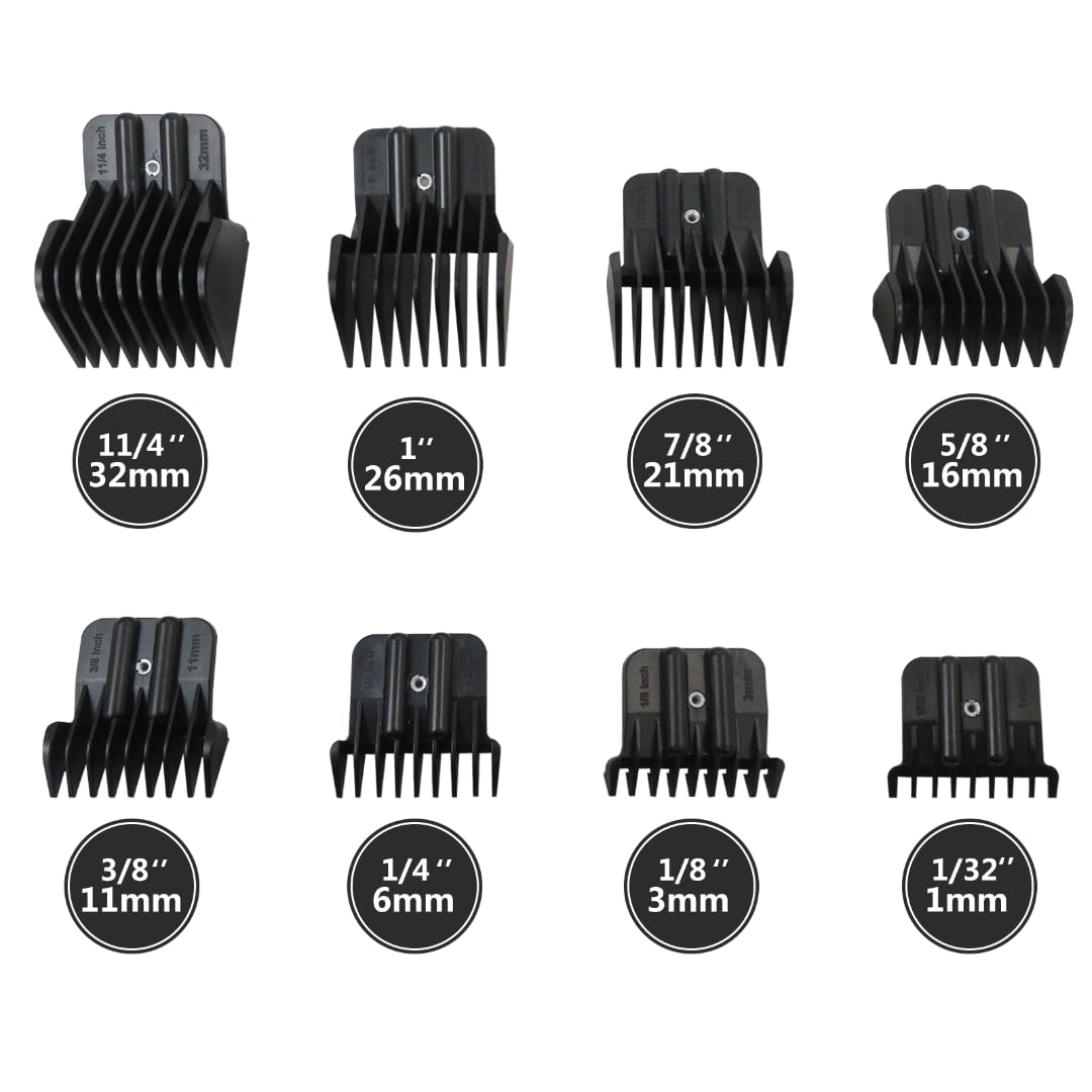 LO MERECES 8Pcs Trimmer Guards for BabylisPRO Barberology FX787 & FX726 Trimmer, Replacement Guards with Metal Spring Clip - From 1/32-5/4 inch Snap Beauty and Personal Care LO MERECES
