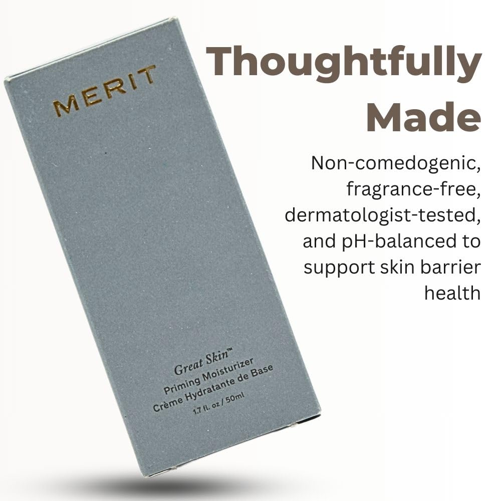 Merit Great Skin Priming And Firming Moisturizer With Peptides And Hyaluronic Acid Beauty & Personal Care Merit