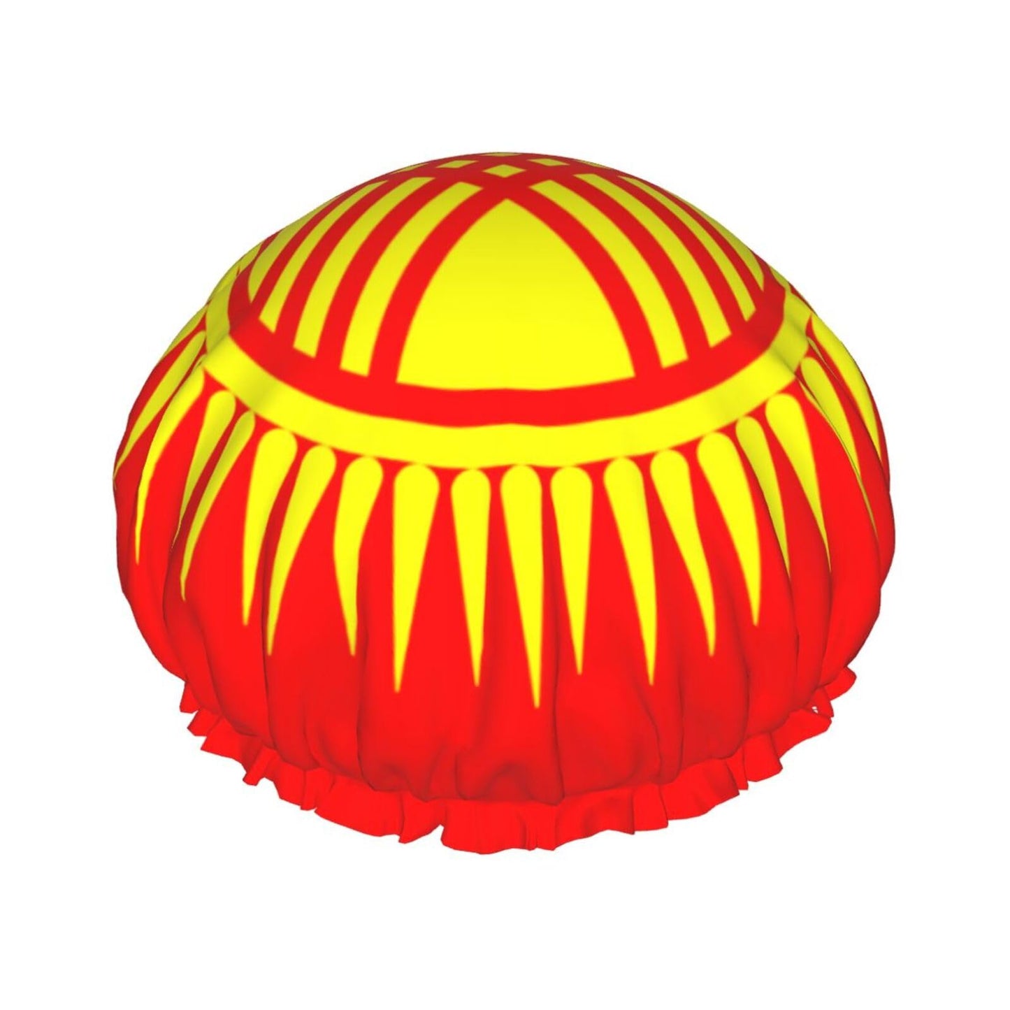 Kyrgyzstan Flag Prints Shower Cap Double Layer Lined Waterproof Bathing Shower Hat Beauty and Personal Care Hayyett