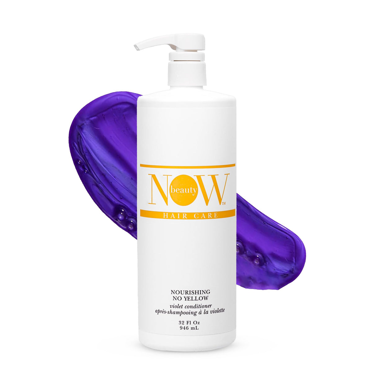NOW BEAUTY Nourishing No Yellow Violet Conditioner - Deep Conditioner for Color - Treated Hair - Adds Texture & Shine to Hair - Vegan - Color Safe Beauty & Personal Care NOW BEAUTY