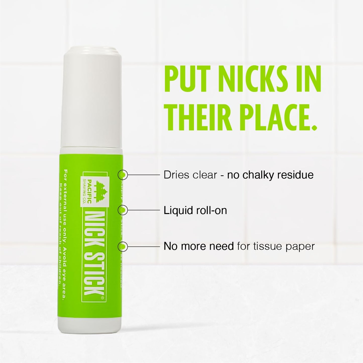 Pacific Shaving Company Nick Stick - A Shave Essential - Puts Nicks in Their Place - Liquid Roll-On Applicator, Dries Clear - With Vitamin E & Aloe Beauty and Personal Care Pacific Shaving Company