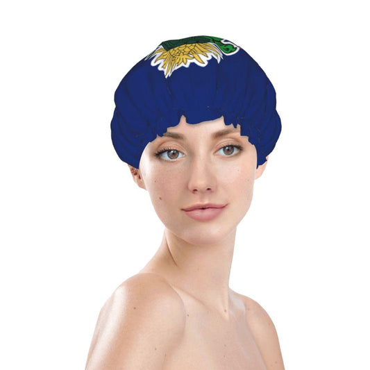 Cayman Islands Flag Prints Shower Cap Double Layer Lined Waterproof Bathing Shower Hat Beauty and Personal Care Hayyett