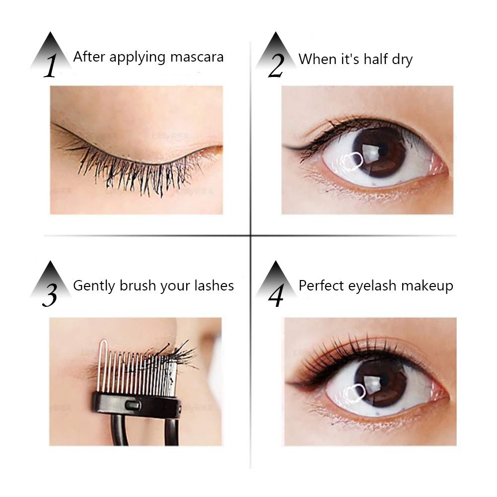 BETURY Eyelash Comb,Eyelashes Separator Curler+ Duo Eyebrow Brush and Spoolie Brush, False Eyelashes Applicator Tool 2PCS Beauty & Personal Care BETURY