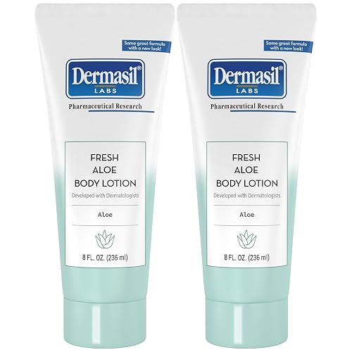 Dermasil Body Lotion, Fresh Aloe, 2-Pack - Non-Greasy, Fast-Absorbing, Fresh Scent, 8 Oz Ea Beauty & Personal Care Dermasil