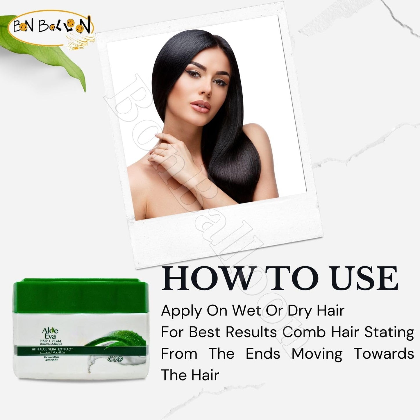 EVA Hair Cream With Aloe Vera - Smooth, Shiny and Radiant Hair for All Types (Small Pack 1.58 oz / 45 gm) Beauty & Personal Care EVA