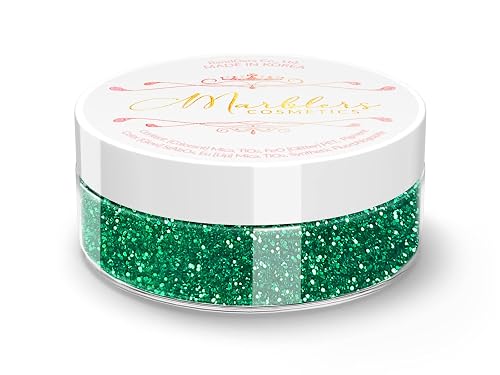 MARBLERS Twinkle Face & Body Glitter [Christmas Green] 0.18oz (5g) | Fine | Non-Toxic | Vegan | Cruelty-Free | Festival, Rave & Party Makeup | Eye Beauty & Personal Care MARBLERS