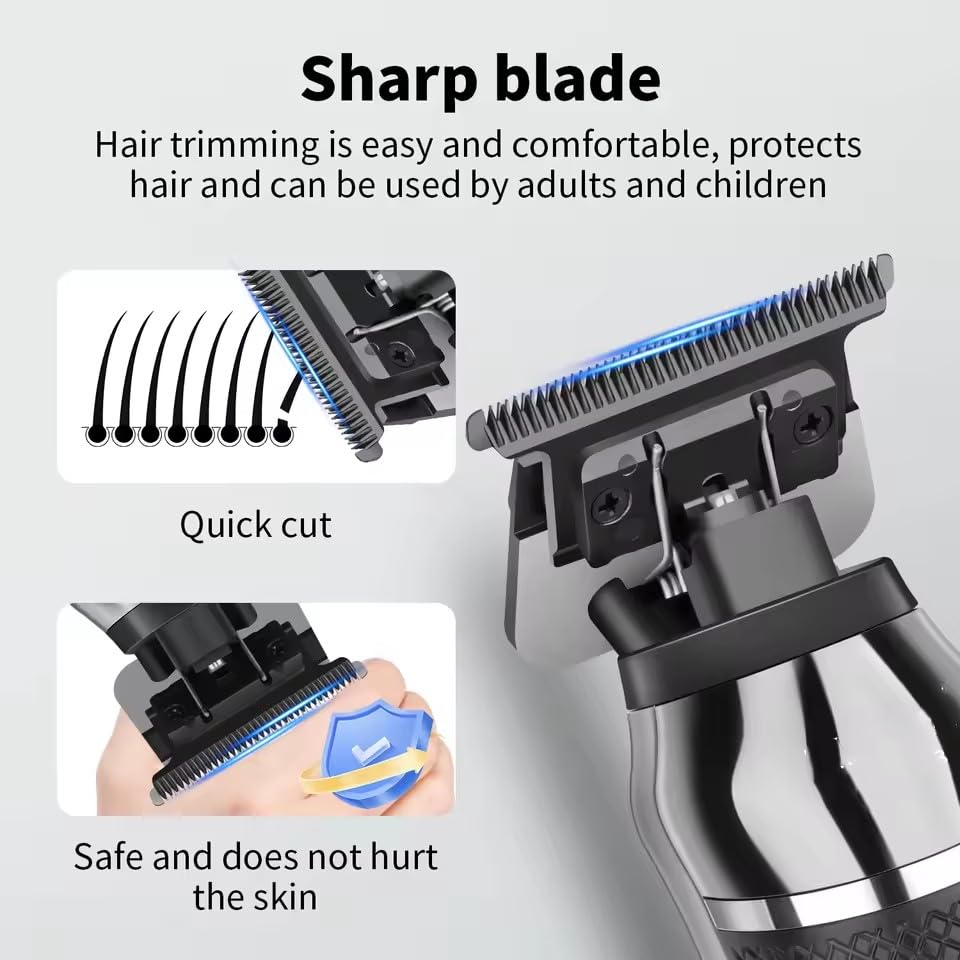 QDKVTNDJZ Professional Hair Trimmer&Crunch Foil Shaver Kit, Electric Razor&Beard Trimmer Barbers Cordless Close Cutting T-Blade Trimmer Kit Beauty and Personal Care QDKVTNDJZ
