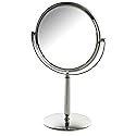 Model's Choice Two-Sided Tabletop Makeup Mirror - Makeup Mirror with 5X Magnification & Swivel Design - Portable 5.5-Inch Diameter Mirror in Chrome Beauty & Personal Care Model's Choice