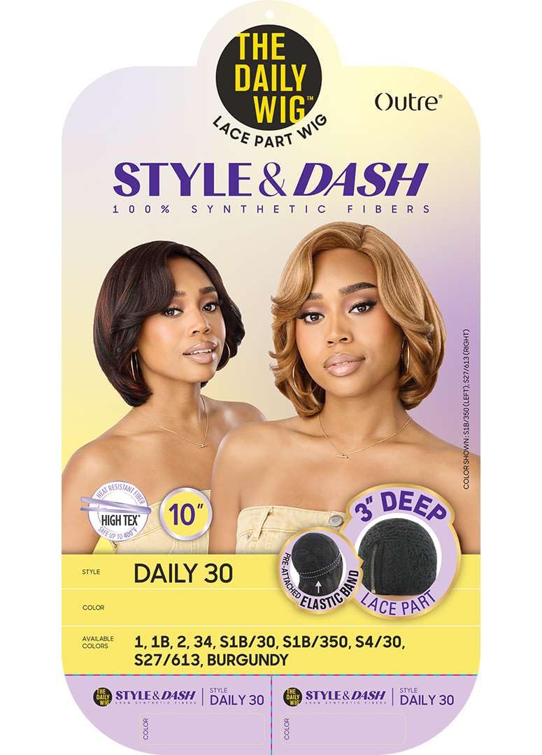 Outre The Daily Wig - Lace Part Wig - Style & Dash - Daily 30 (BROWN GRAY 34)