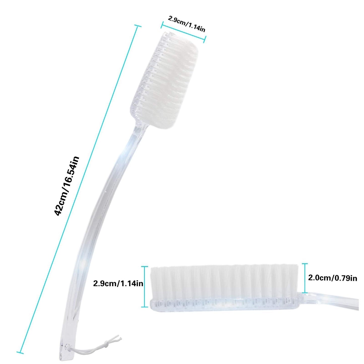 Mczxon Bath Body Back Shower Brush with Curved Long Handle for Exfoliating Skin Improve Blood Circulation, Clear Back Scrubber Bath Wet or Dry Beauty & Personal Care Mczxon