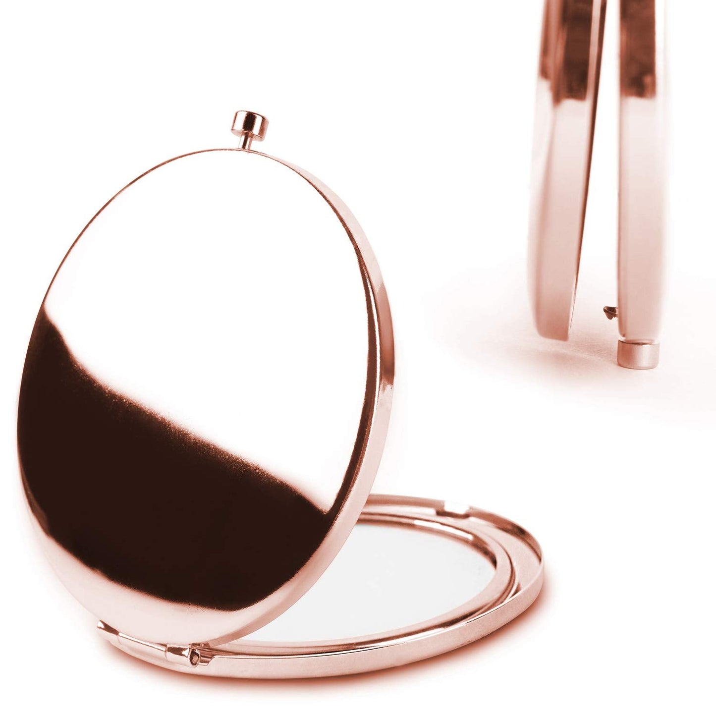 Dynippy Compact Mirror Rose Gold Makeup Mirror Folding Mini Pocket Mirror Portable Hand Mirror Double-Sided 2 x 1x Magnification for Woman Girls A-Red Beauty & Personal Care Dynippy