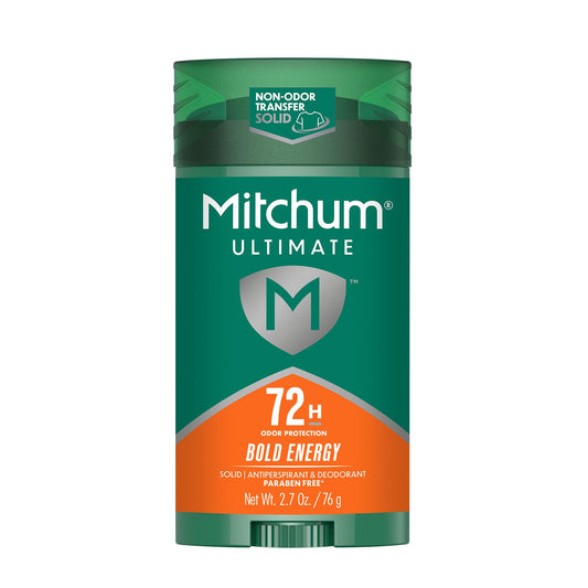 Mitchum Ultimate 72H Odor Protection Men’s Antiperspirant & Deodorant, Invisible Solid, Bold Energy, 2.7 oz Beauty and Personal Care Mitchum