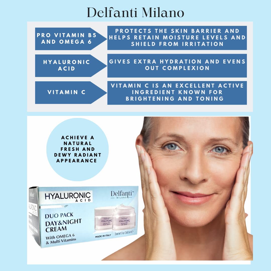Delfanti Milano • HYALURONIC AGE DEFYING NIGHT CREAM • Face and Neck Moisturizer • Made in Italy Beauty & Personal Care Delfanti-Milano