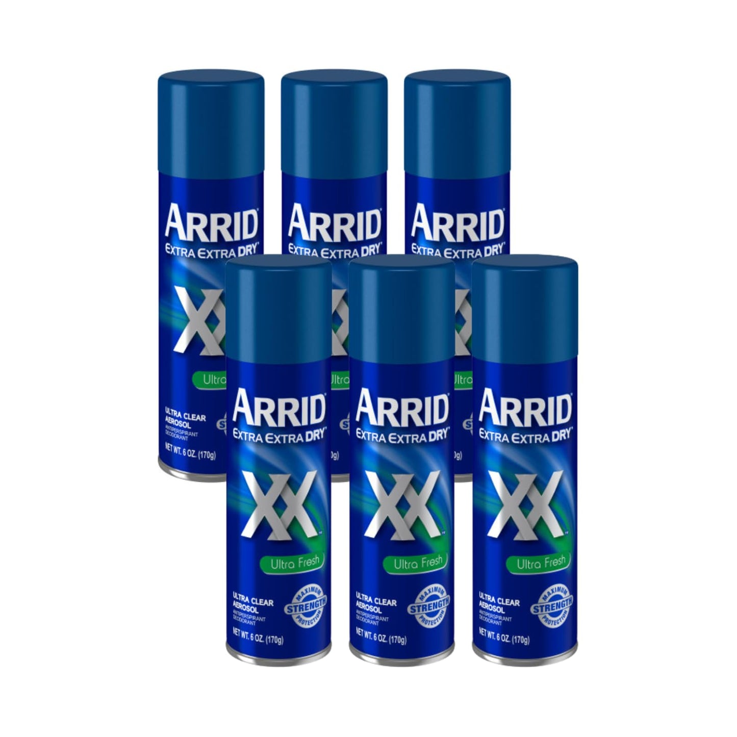 Arrid XX Extra Extra Dry Ultra Clear Aerosol Antiperspirant Deodorant, Ultra Fresh, 6 oz. (Pack of 6) Beauty and Personal Care Arrid