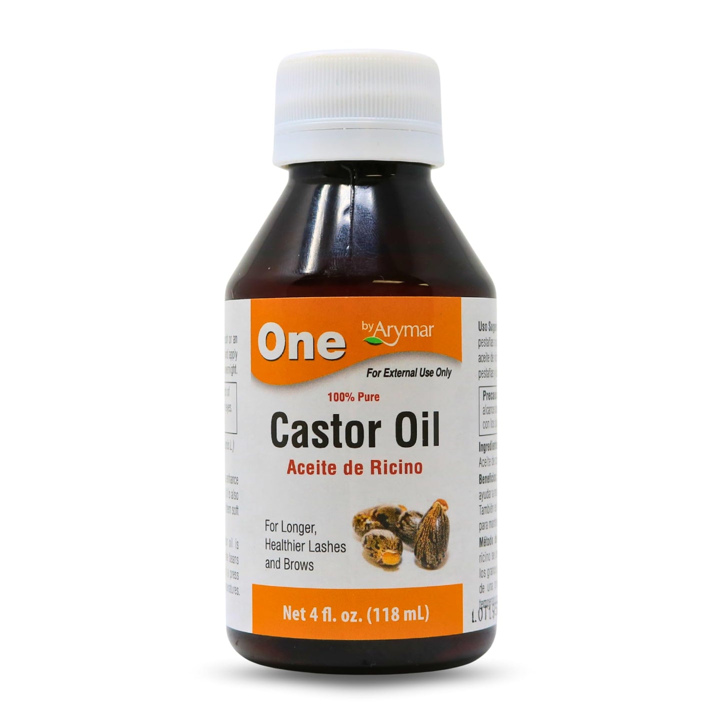 Arymar Castor Oil Aceite de Ricino Made in USA 100% Pure 4 fl oz 118 ml One (4 fl oz) Beauty & Personal Care Arymar