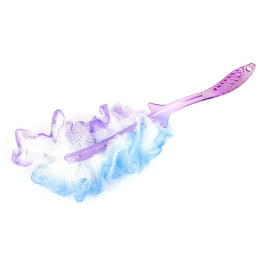 Ruilogod Hole Design Handle Bath Brush Mesh Nylon Back Scrubber Purple Blue (id: b37 7be a0f 730 bf6 Beauty and Personal Care Ruilogod