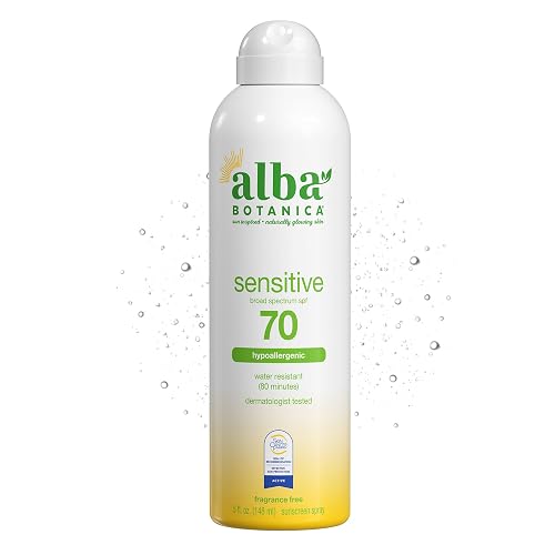 Alba Botanica Sensitive Sunscreen Spray SPF 70, 5 Oz Beauty & Personal Care Alba Botanica