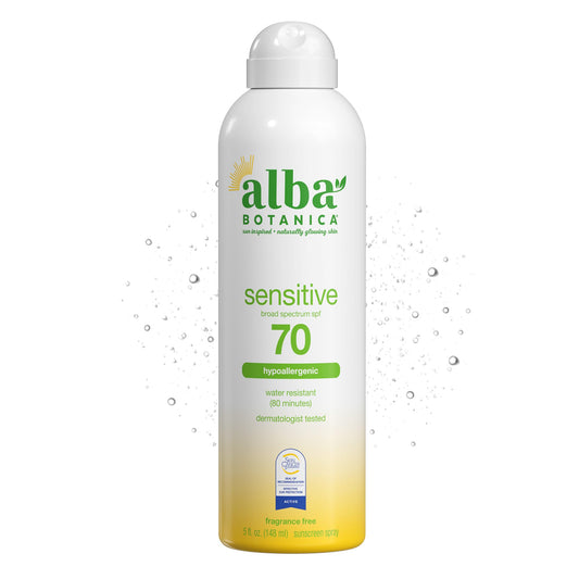 Alba Botanica Sensitive Sunscreen Spray SPF 70, 5 Oz Beauty & Personal Care Alba Botanica
