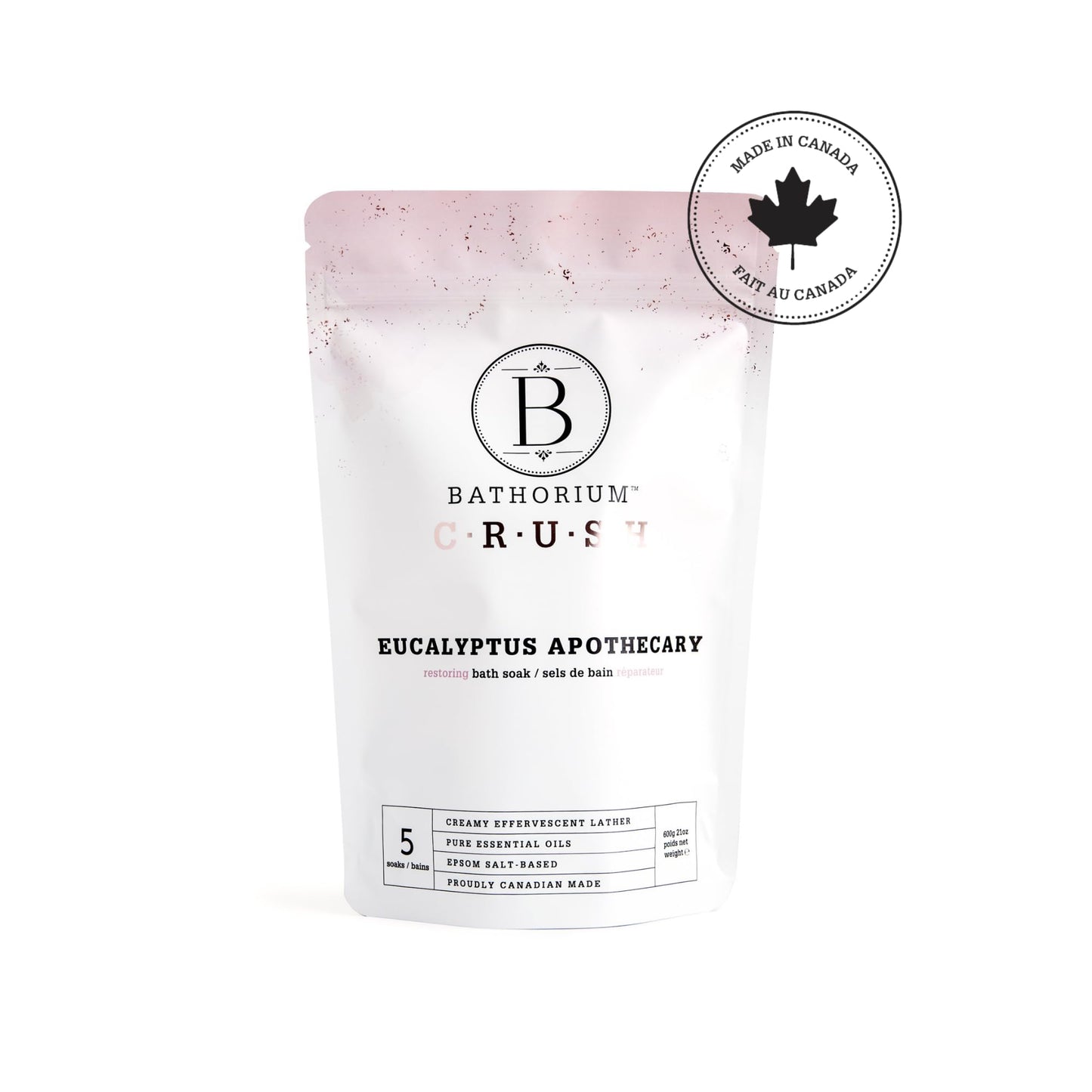 Bathorium Eucalyptus Apothecary Crush, Muscle Recovery Bath Soak, Eucalyptus & Tea Tree Oils, Post-Workout, Sinus Relief, pH-Balanced, 5+ Baths, 21 oz Beauty and Personal Care Bathorium