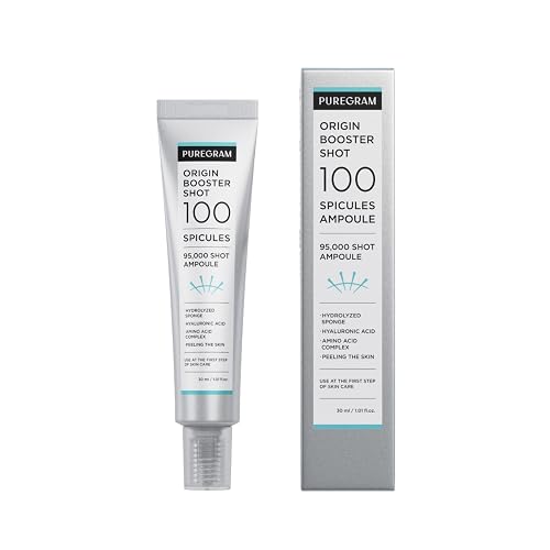 PUREGRAM Origin Skin Booster Shot 100 Spicule Ampoule, 1.0 fl oz Daily Spicule Microneedling Serum for Skin Texture, Visible Pores & Healthy Glow Beauty & Personal Care PUREGRAM
