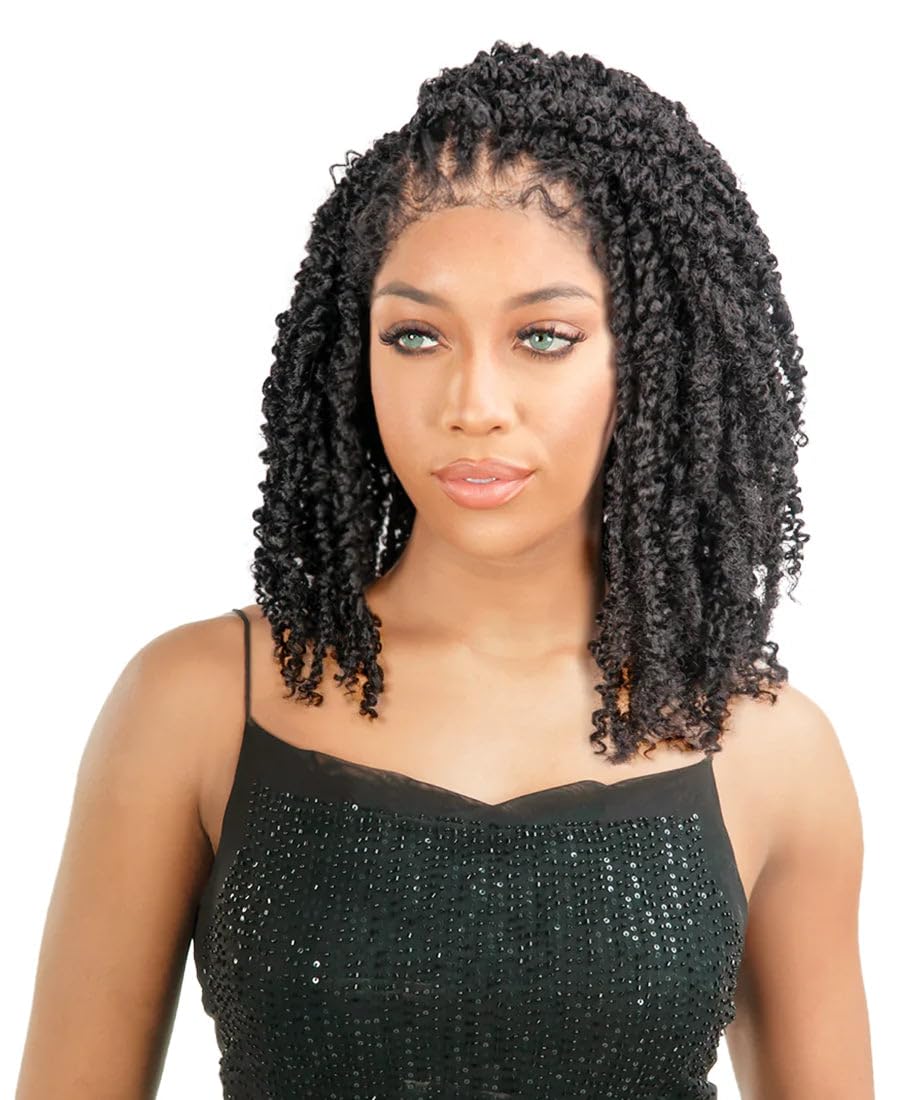 Chade Fashions Medium Length Pre-Looped Braided Style Synthetic Hair Wig - ALITRESS YANKY TWIST 12" X 3PCS (T1B/30)