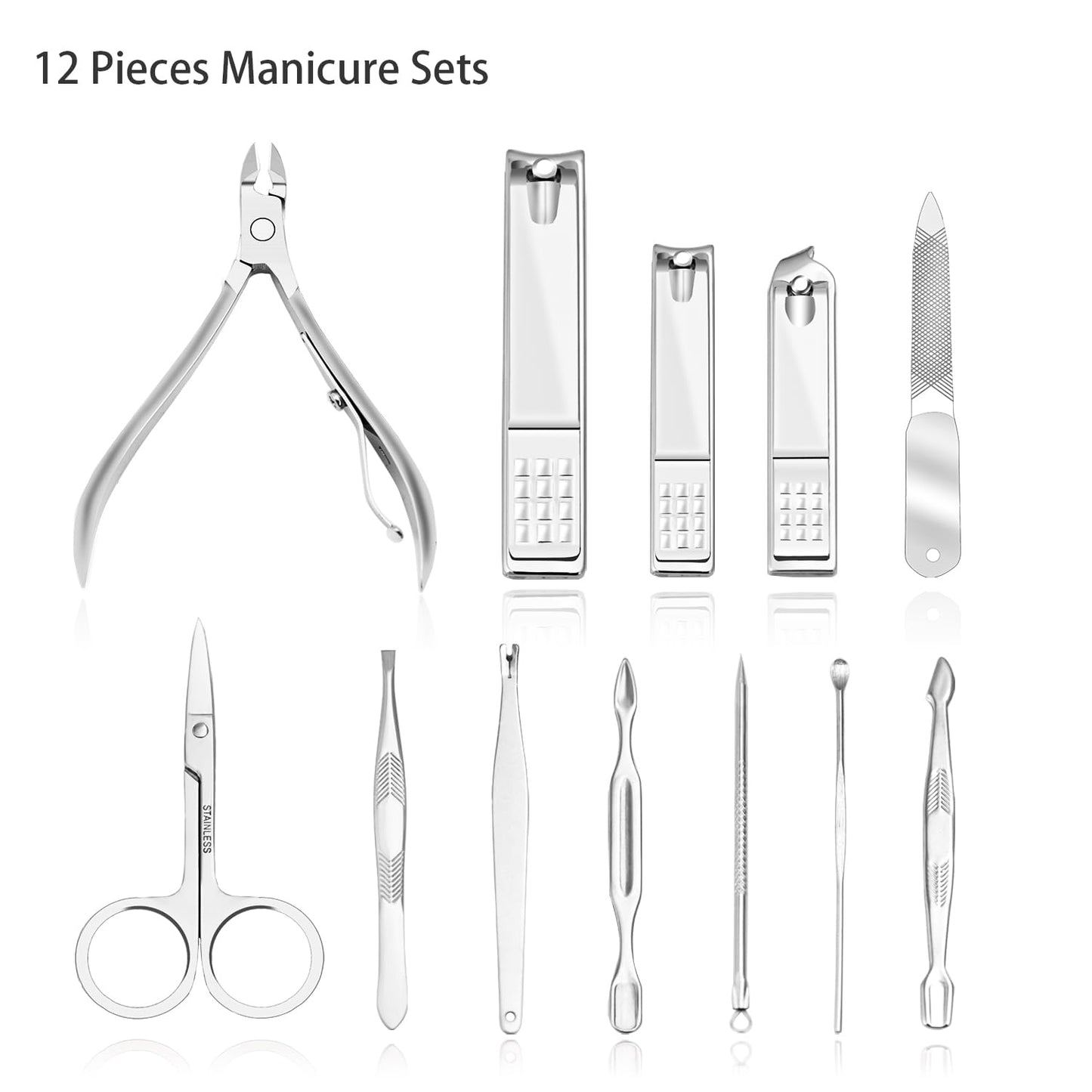 ZIZZON Nail Clippers Kit Manicure Pedicure Set with Holographic Case(Purple) Beauty & Personal Care ZIZZON