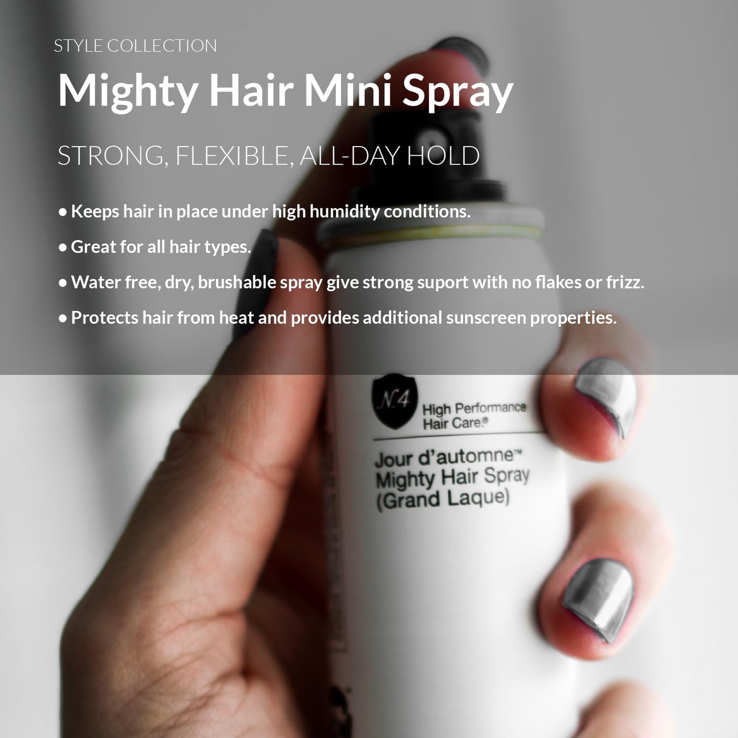 Number 4 Mini Hairspray for Women and Men, Travel-size Strong Hold Hair Spray, 2.0 oz Beauty & Personal Care Number 4