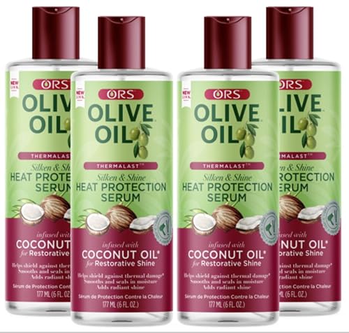 ORS Olive Oil Heat Protection Hair Serum infused with Coconut Oil for Restorative Shine 6.0 Ounces (Pack of 4) Beauty & Personal Care ORS