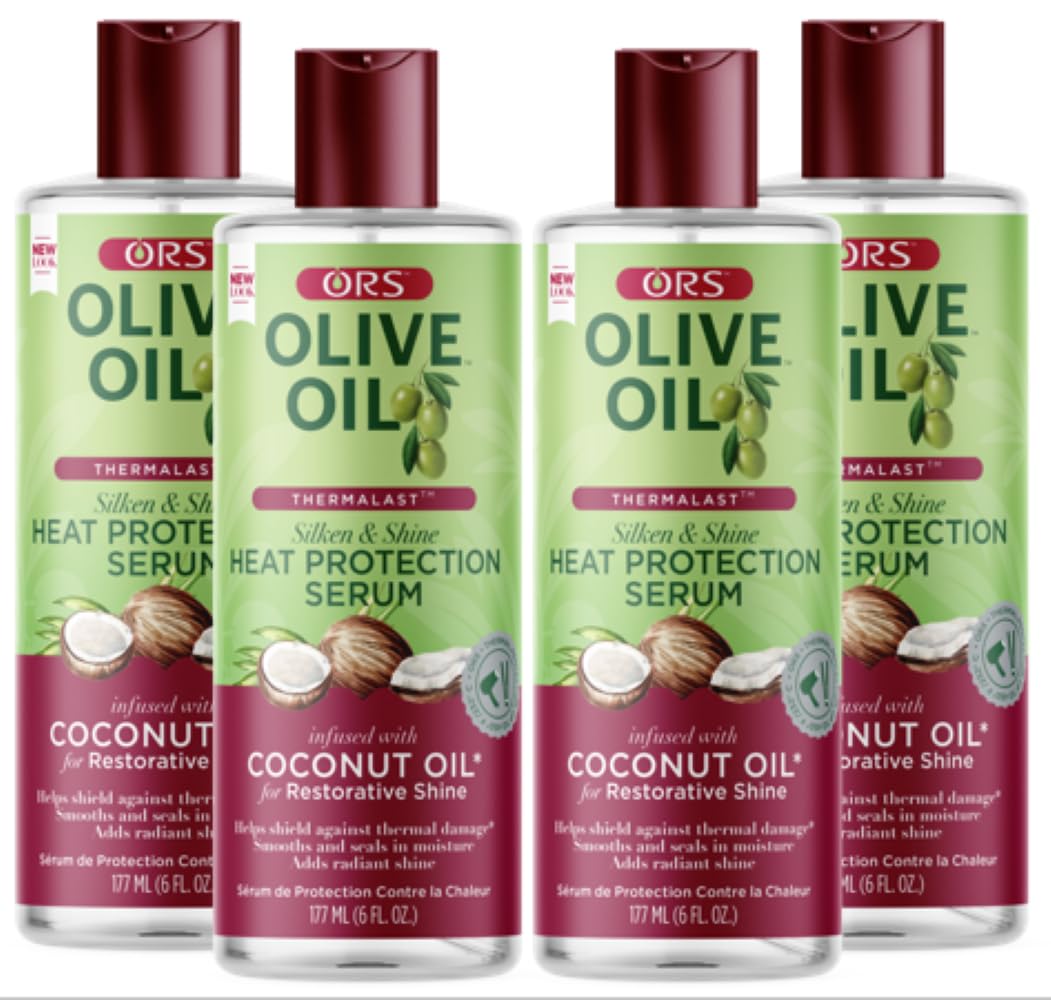 ORS Olive Oil Heat Protection Hair Serum infused with Coconut Oil for Restorative Shine 6.0 Ounces (Pack of 4) Beauty & Personal Care ORS