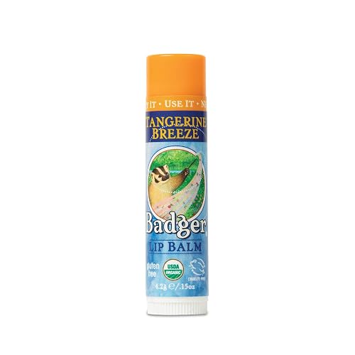 Badger Lip Balm Stick-Tangerine Breeze Beauty & Personal Care Badger
