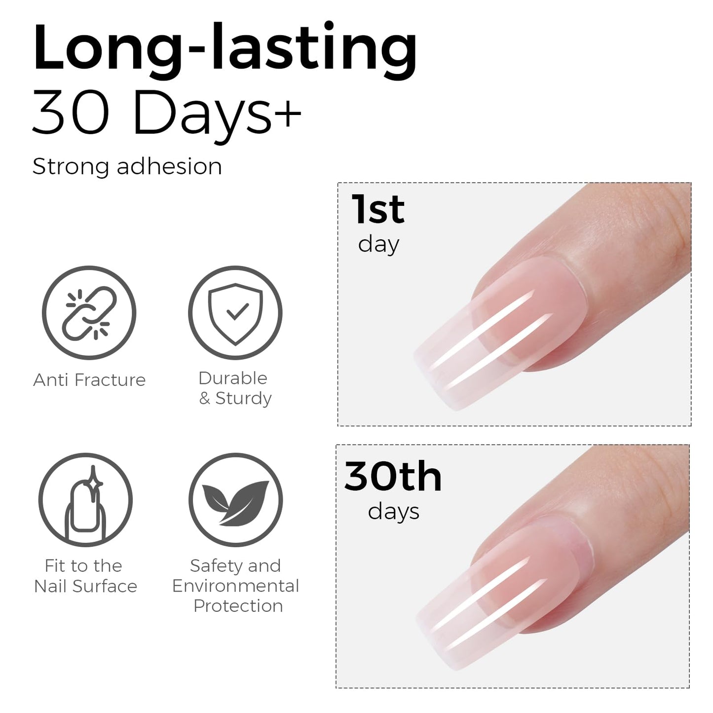 TOMICCA 4 In 1 Gel Nail Glue 30g UV Nail Glue for Press ons Semi Solid Nail Gel Glue Strong Nail Glue on Nails Tips for Fake Acrylic Nails Extension Beauty and Personal Care TOMICCA