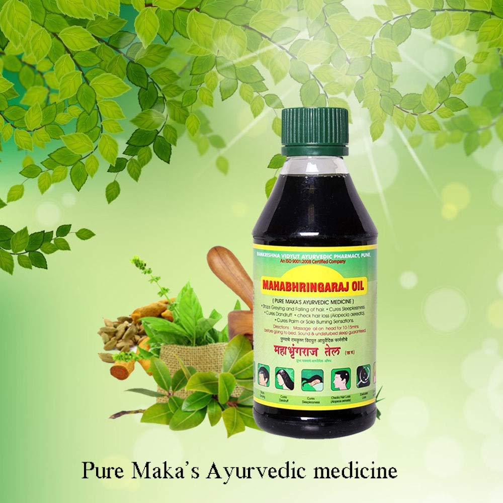 Mahabhringraj Ramakrishna Pharma Scalp Massaging Oil, 200 ml Beauty & Personal Care Mahabhringaraj Oil