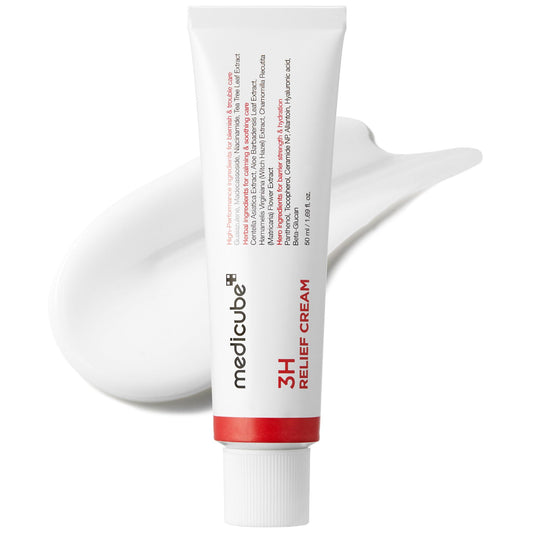 medicube 3H Daily Relief Cream | Daily Soothing Moisturizer for All Skin Types | Lightweight Comforting Cream Ideal For Use After Spot Care | Beauty and Personal Care medicube Default Title