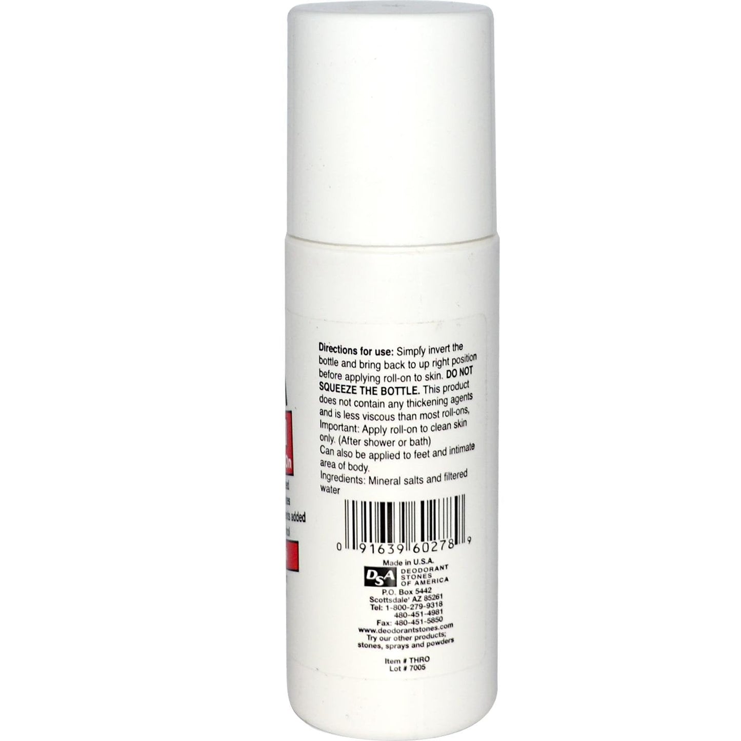 Thai Crystal Deodorant Stone All Natural Roll-On Deodorant For Body, Face and Feet -- Unscented, Aluminum Free & Organic With No Aluminum, Solvents Beauty and Personal Care Thai Deodorant Stone