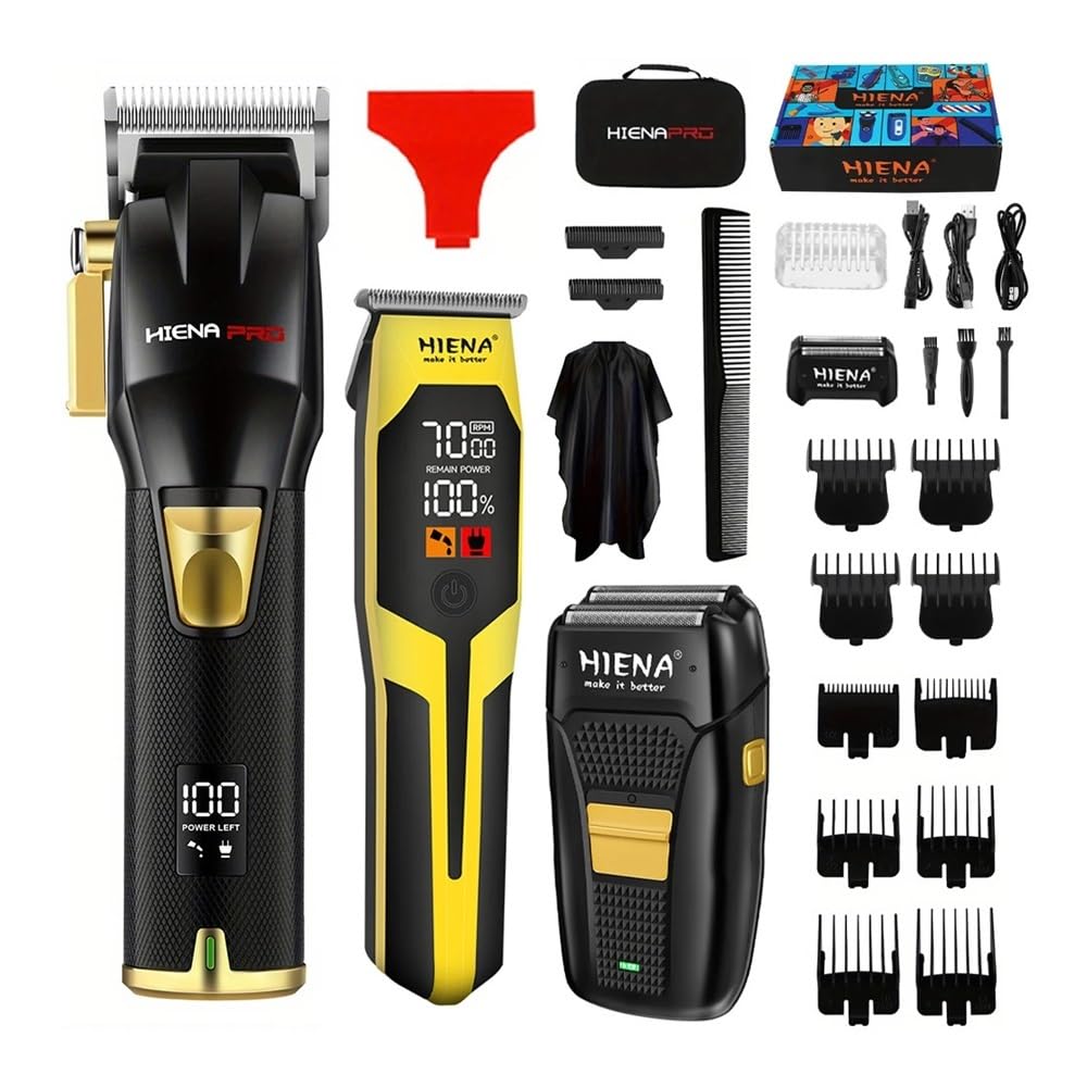 EWKYLSEM Razors HIENA Professional Hair Cutting Machine Set,high Power Sharp Cutting,USB Charging Cordless use,Premium Packaging Gift Choice Beauty and Personal Care EWKYLSEM