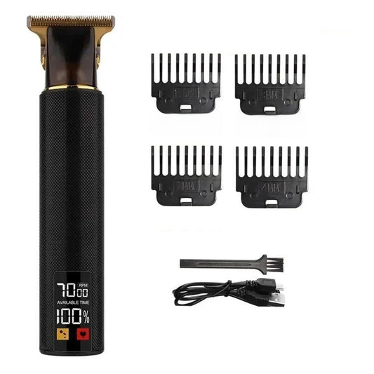 Razors T9 LCD Electric Hair Clipper Oil Shaving Head Electric Pusher Carving Electric Shaver Rechargeble Hair Trimmer for Men Care(LCD Black) Beauty and Personal Care EWKYLSEM
