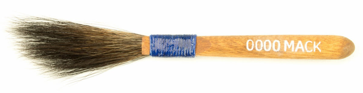 The Original Mack Sword Striping Size 0000 Series 10 Blue Squirrel Hair Pinstriping Brush 3/16" THIN Hair Head Width