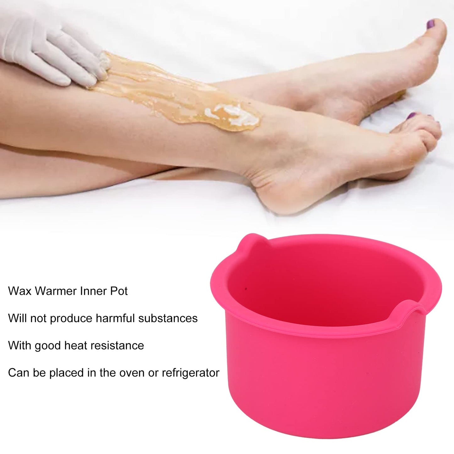 Wax Warmer Replacement Pot, Silicone Heat Easy Wax Heating Machine Inner Pot, Hair Removal Waxing Bowl Beauty and Personal Care YUYTE