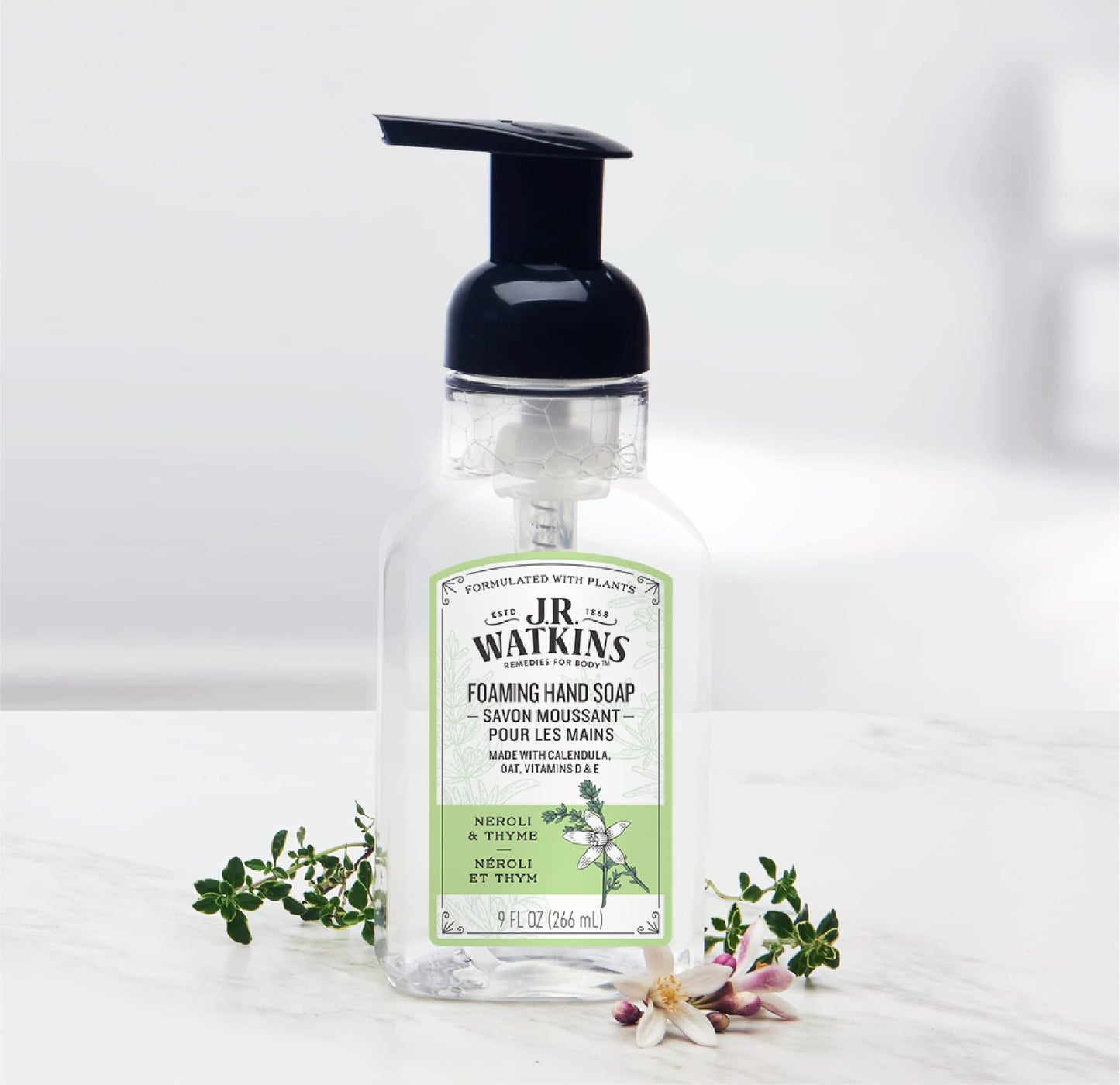 J R Watkins Foaming Hand Soap, Neroli & Thyme, 9 fl oz (266 ml) Beauty & Personal Care J.R. Watkins