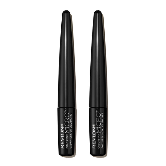 REVLON ColorStay Micro Easy Precision Liquid Eyeliner, Waterproof, Smudgeproof, Longwearing with Felt Tip Applicator, 301 Blackout, 2 pack Beauty & Personal Care REVLON
