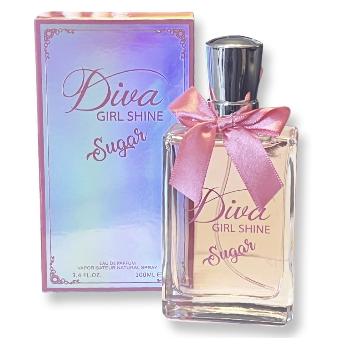 United Scents DIVA GIRL SHINE SUGAR - Eau de Parfum for Women - Notes of Tangerine, Honeysuckle, and Wild Berry - 3.4 Fl Oz Beauty & Personal Care United Scents