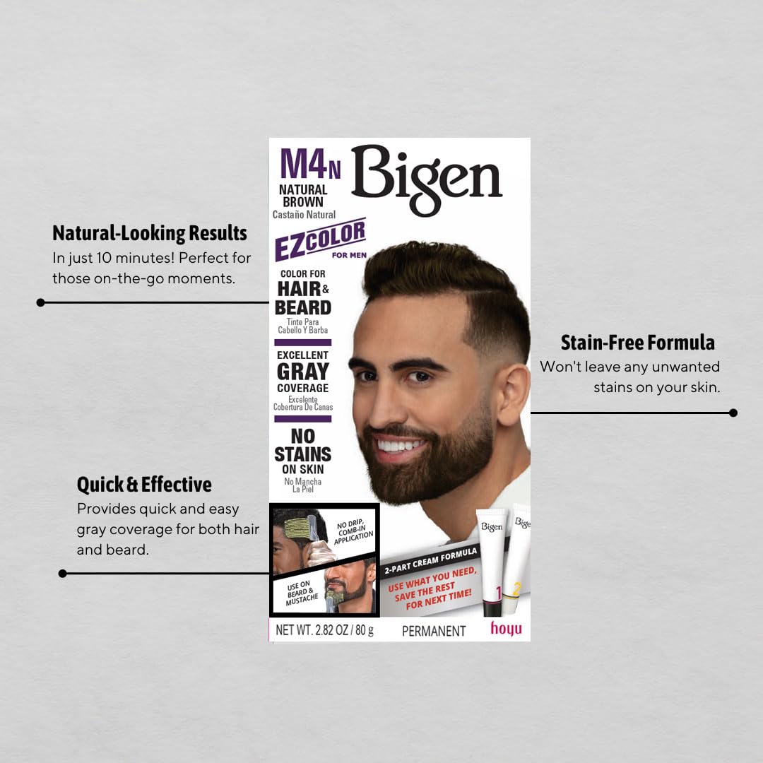M4n Bigen EZ Color for Men Natural Brown - 3 Pack Beauty & Personal Care Bigen