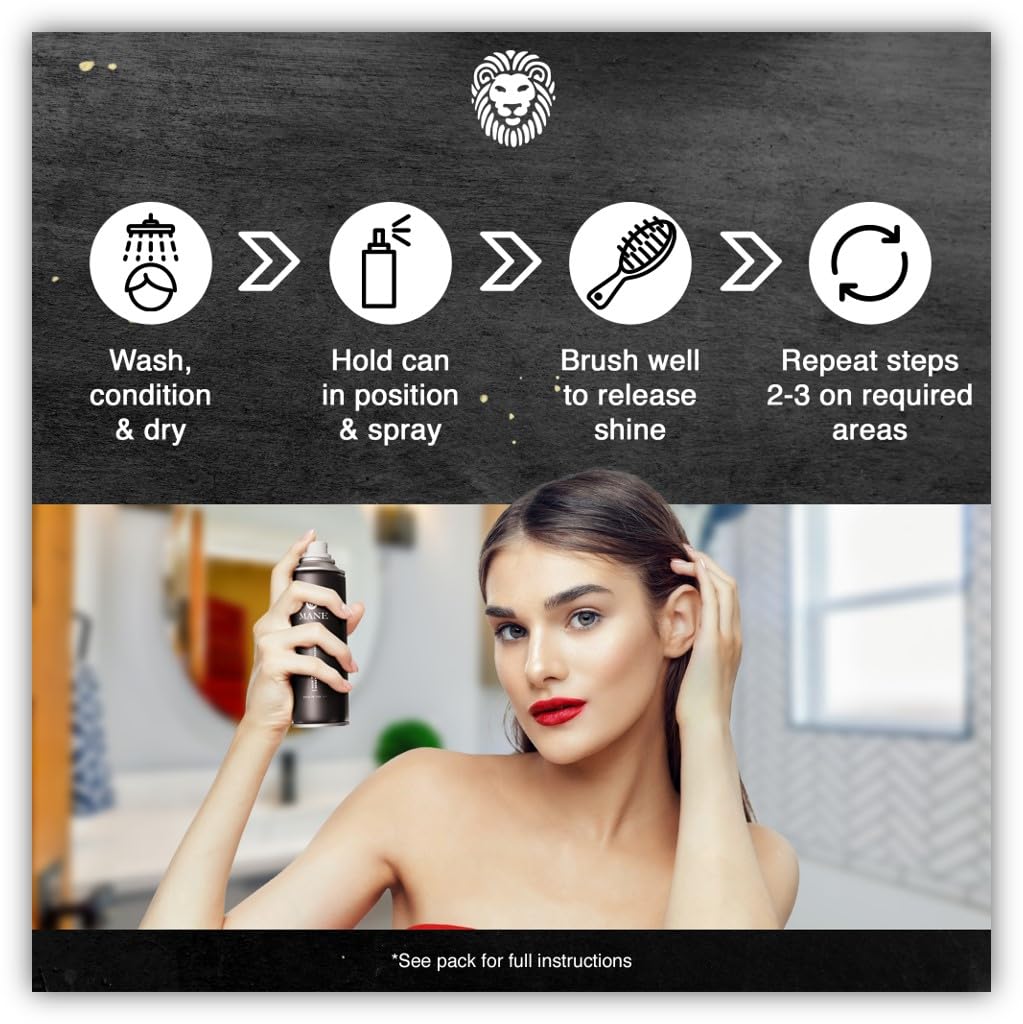 Mane Micro-Mineral Hair Thickening Spray & Root Touch Up Spray, Instant Volume & Root Cover Up for Thinning or Fine Hair, Lightweight Buildable Beauty & Personal Care MANE