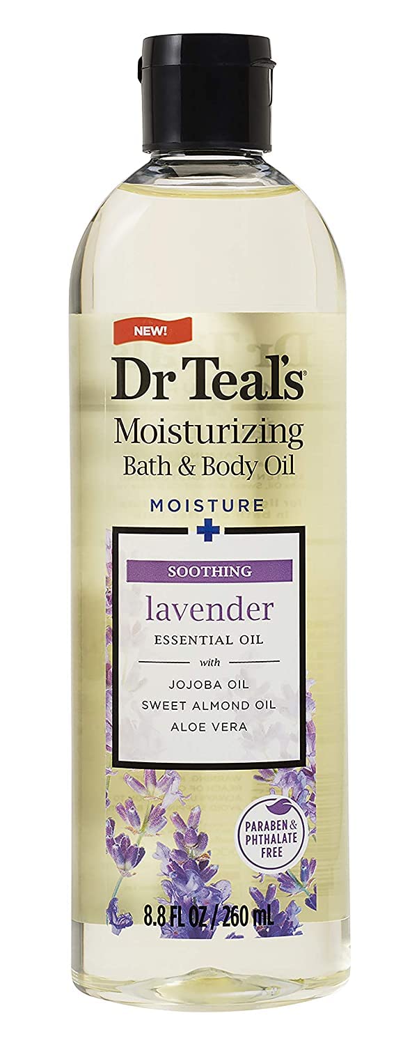 Dr. Teals Bath & Body Oil Variety Gift Set (2 Pack, 8.8oz Ea.) - Soothing Lavender & Ultra Rich Shea Butter - Essential Oils Hydrate Skin & Alleviates Beauty and Personal Care Dr Teal's
