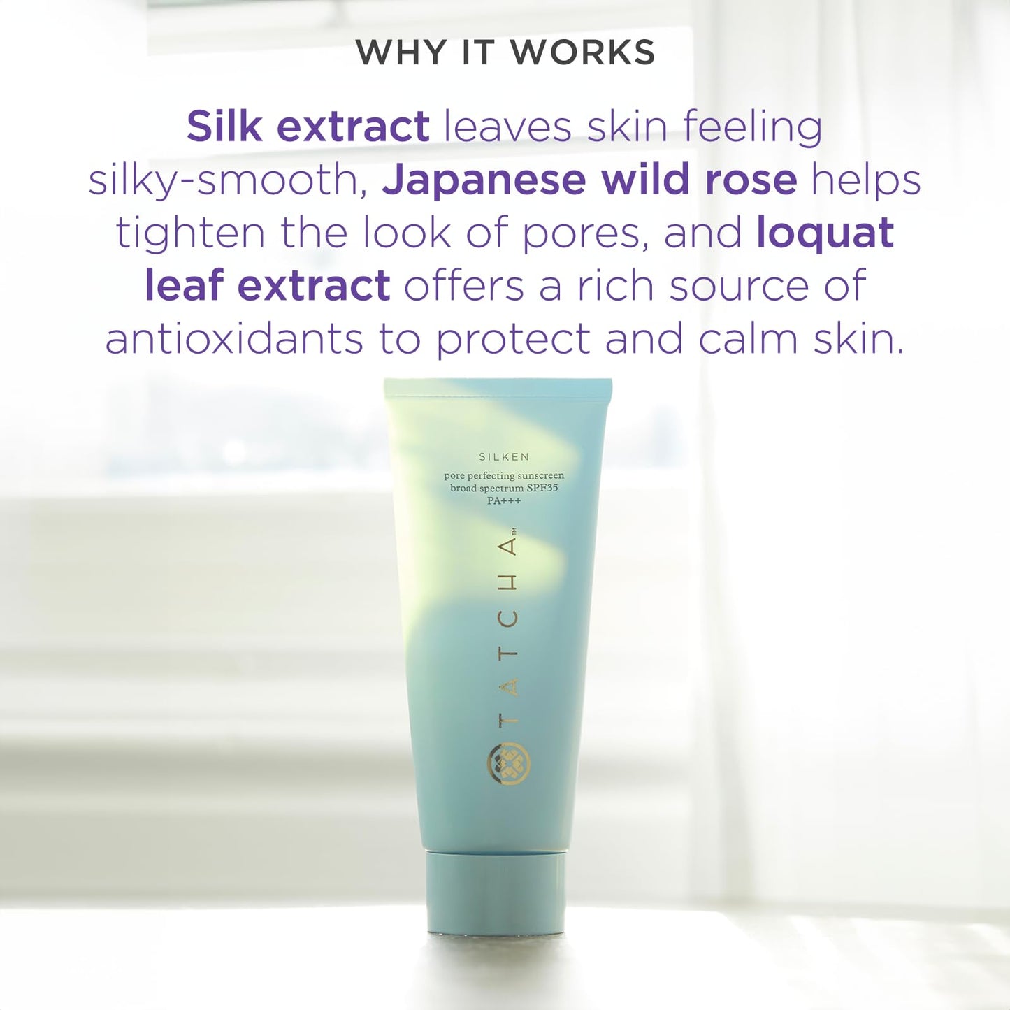 Tatcha Silken Pore Perfecting Sunscreen SPF 35 | Lightweight Sunscreen with Matte Finish and UVA/UVB Protection, 60 ml | 2 oz Beauty & Personal Care TATCHA