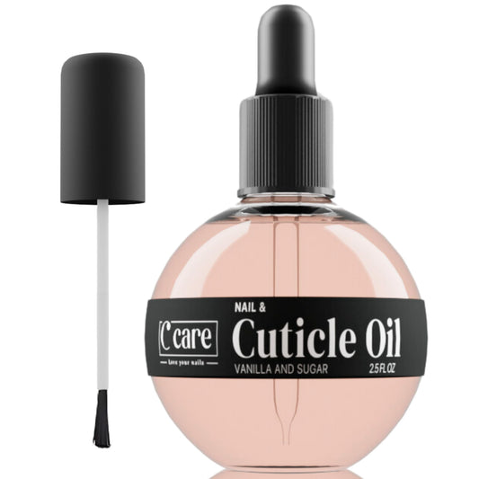 C CARE Vanilla & Sugar Cuticle Oil For Nails - Repairs Cuticles Overnight - Moisturizes and Strengthens Nails and Cuticles - Dropper & Brush included Beauty and Personal Care C CARE Default Title